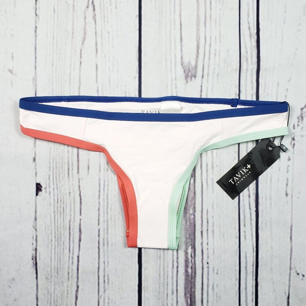 NWT Tavik Pink Multicolor Jayden Bikini Swimsuit Bottoms Women's Size XS